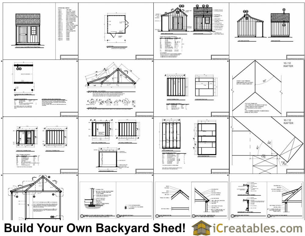 10x10-CCP Cape Cod Porch Shed Plans Emailed