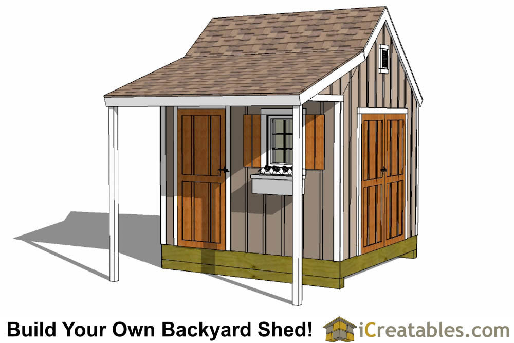 10x10-CCP Cape Cod Porch Shed Plans Emailed