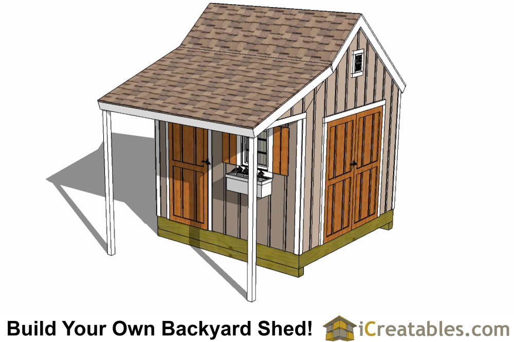 10x10-CCP Cape Cod Porch Shed Plans Emailed