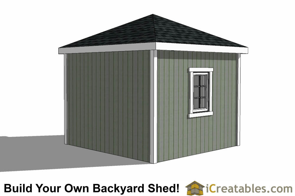 10x10-H Hip Roof Shed Plans Emailed