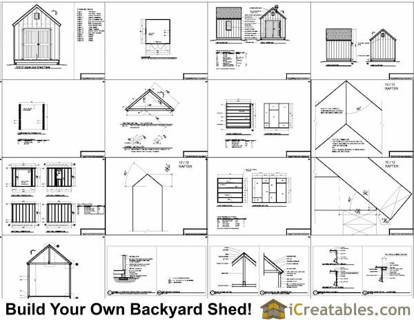 10x10-CC Cape Cod Shed Plans Emailed