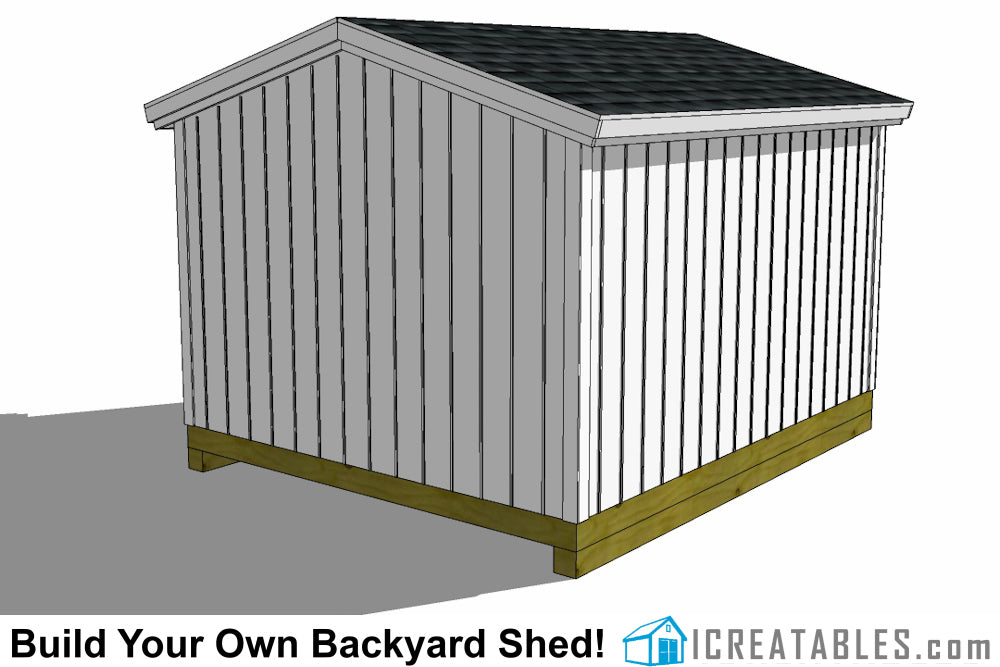 10x12-B Backyard Shed Plans Emailed
