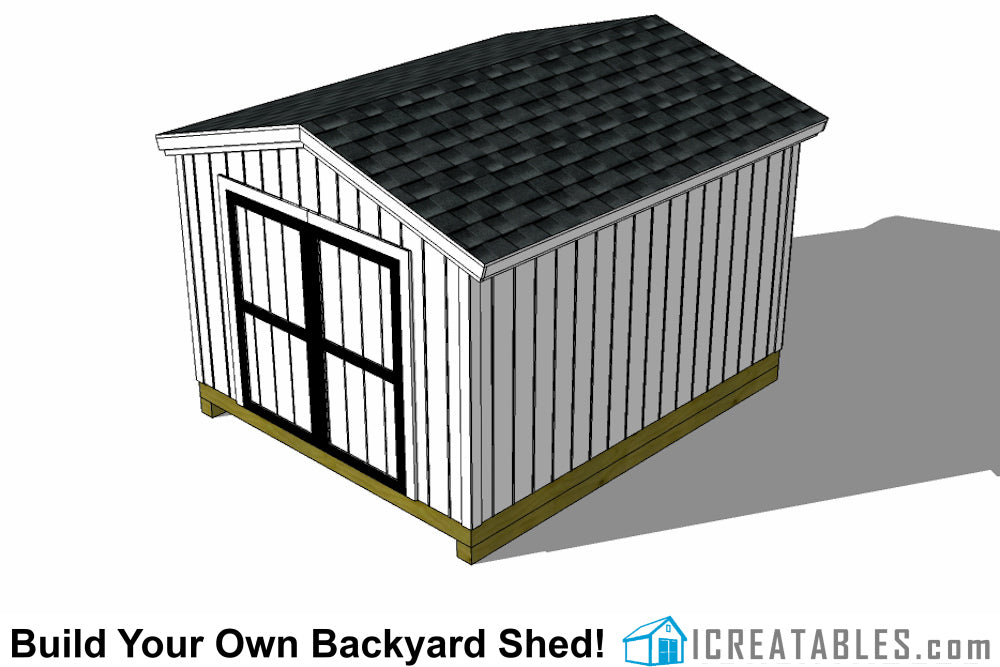 10x12-B Backyard Shed Plans Emailed