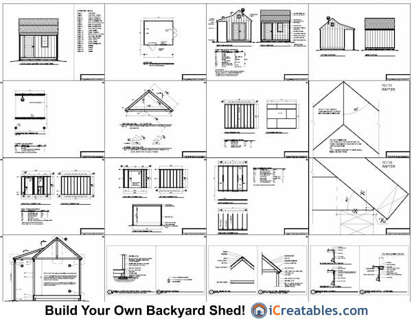 10x12-CCP Cape Cod Shed Porch Shed Plans Emailed