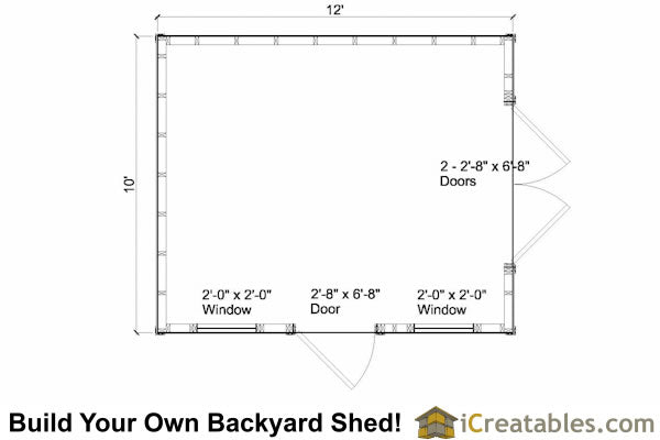 10x12-CO Colonial Shed Plans Emailed