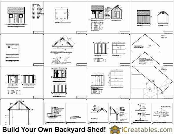 10x12-CO Colonial Shed Plans Emailed