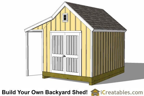 10x12-COP Colonial Porch Shed Plans Emailed