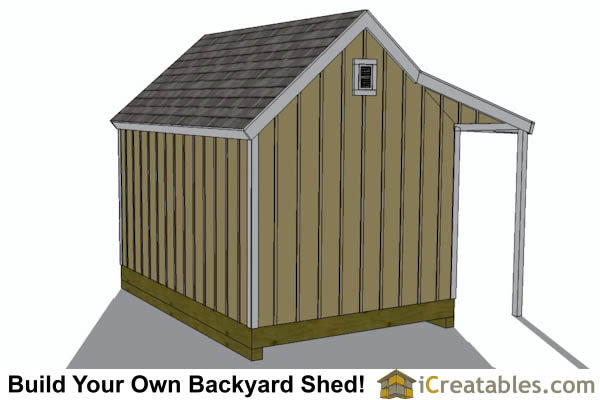 10x12-COP Colonial Porch Shed Plans Emailed