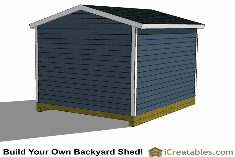 10x12-GD Garage Door Shed Plans Emailed