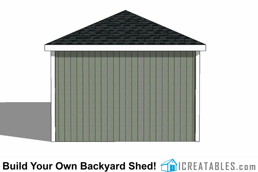 10x12-GDH Garage Door Shed Plans Emailed