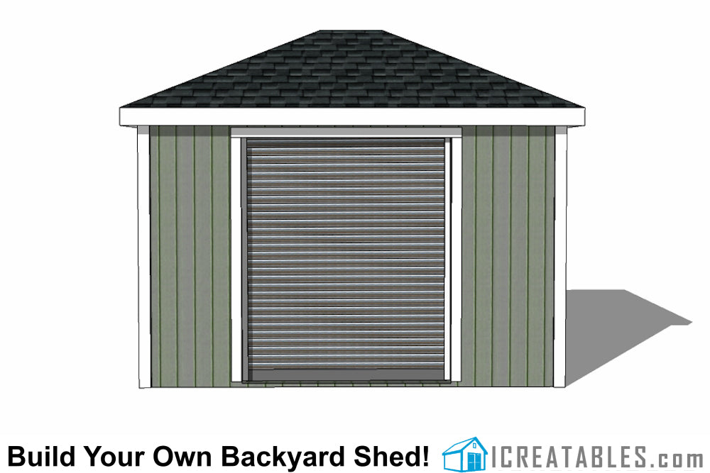 10x12-GDH Garage Door Shed Plans Emailed
