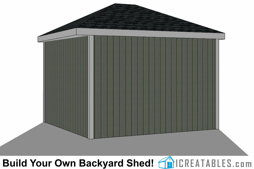 10x12-GDH Garage Door Shed Plans Emailed