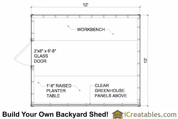 10x12-GH Green House Plans Emailed