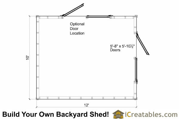 10x12-BT Backyard Tall Shed Plans Emailed