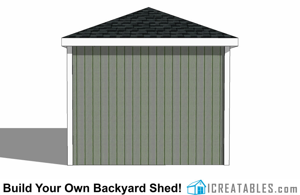 10x12-H Hip Roof Shed Emailed Plans
