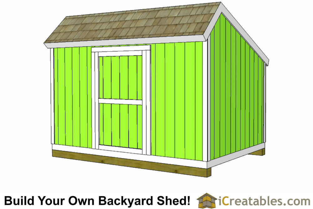 10x12-SB Salt Box Shed Emailed Plans