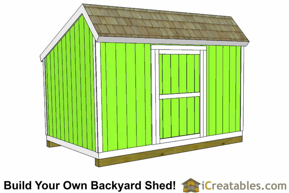 10x12-SB Salt Box Shed Emailed Plans