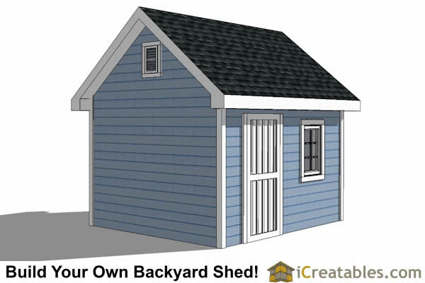 10x12-TV Traditional Shed Emailed Plans