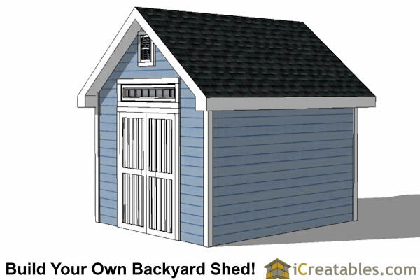10x12-TV Traditional Shed Emailed Plans