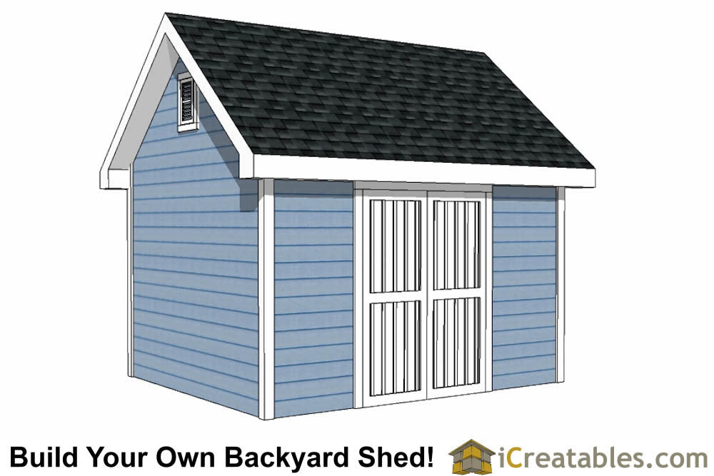 10x12-TV Traditional Shed Emailed Plans