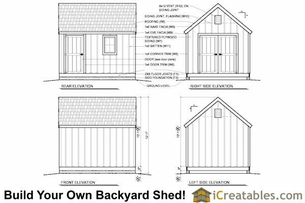 10x12-CC Cape Cod Shed Plans Emailed