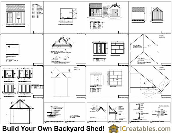 10x12-CC Cape Cod Shed Plans Emailed