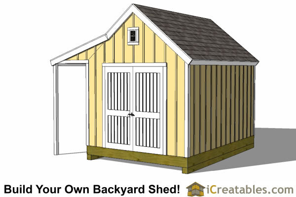 10x14-COP Colonial Porch Shed Plans Emailed