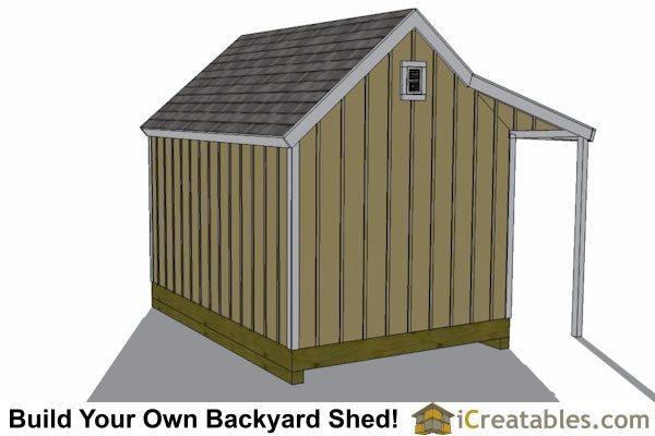 10x14-COP Colonial Porch Shed Plans Emailed