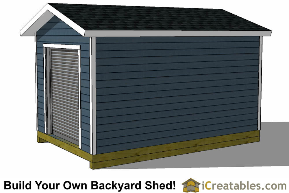 10x14-GD Garage Door Shed Plans Emailed