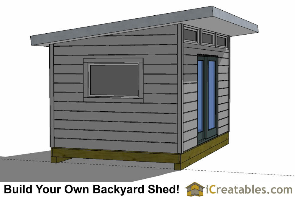 10x14-S1 Modern Shed Plans Emailed