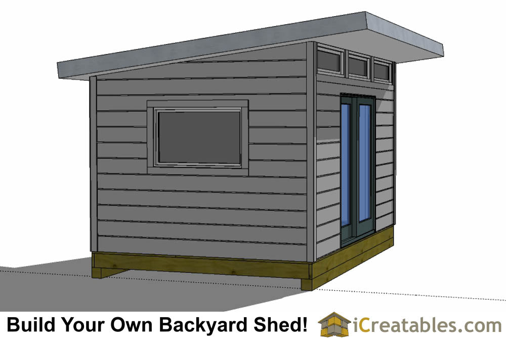 10x14-S1 Modern Shed Plans Emailed