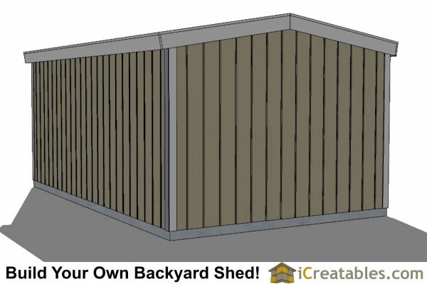 10x16-B8 8 Foot Shed Plans Emailed