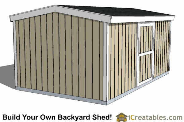 10x16-B8 8 Foot Shed Plans Emailed