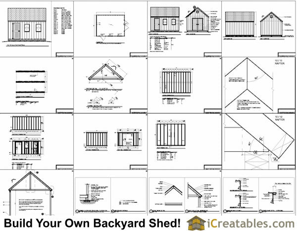 10x16-CC Cape Cod Shed Plans Emailed