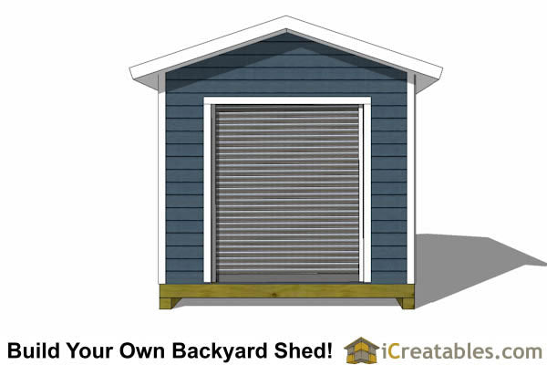 10x16-GD Garage Door Shed Plans Emailed