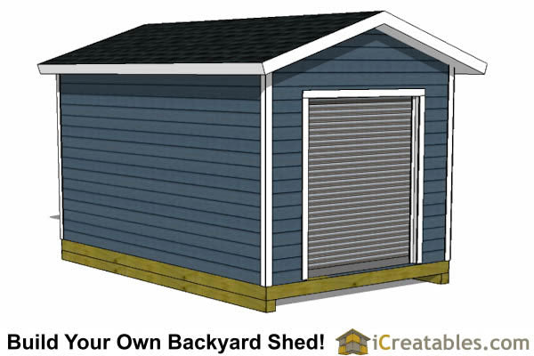 10x16-GD Garage Door Shed Plans Emailed