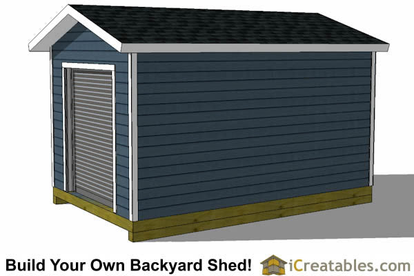 10x16-GD Garage Door Shed Plans Emailed