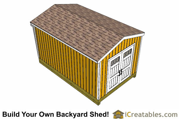 10x16-BT Backyard Shed Plans Emailed