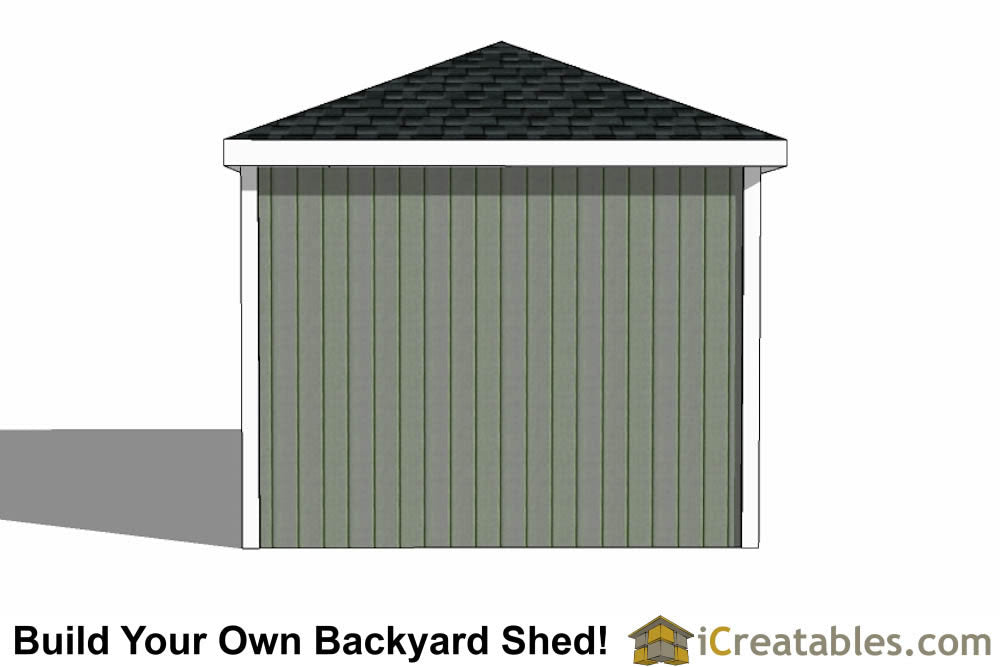 10x16-H Hip Roof Shed Plans Emailed