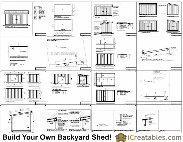 10x16-LT Shed Plans Emailed