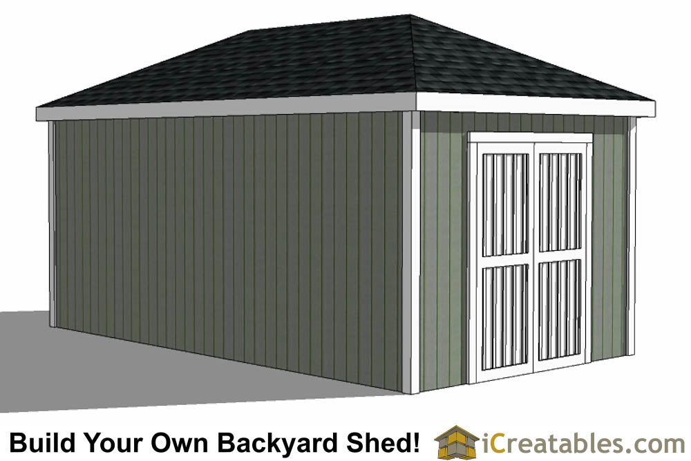 10x18-H Hip Shed Plans Emailed
