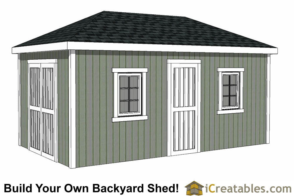 10x18-H Hip Shed Plans Emailed