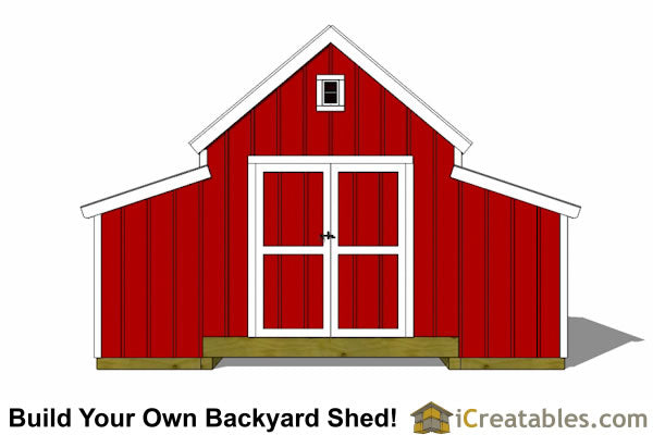 10x18-RCA Raised Center Shed Plans Emailed