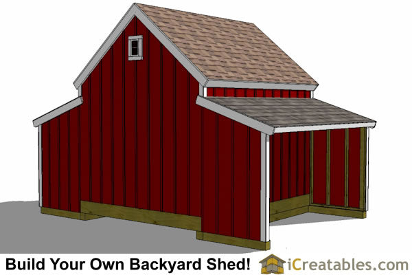10x18-RCA Raised Center Shed Plans Emailed