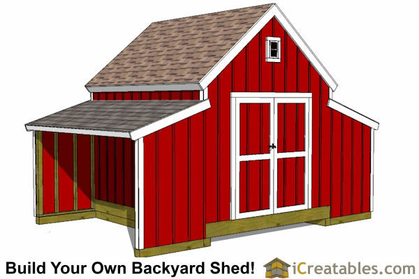 10x18-RCA Raised Center Shed Plans Emailed