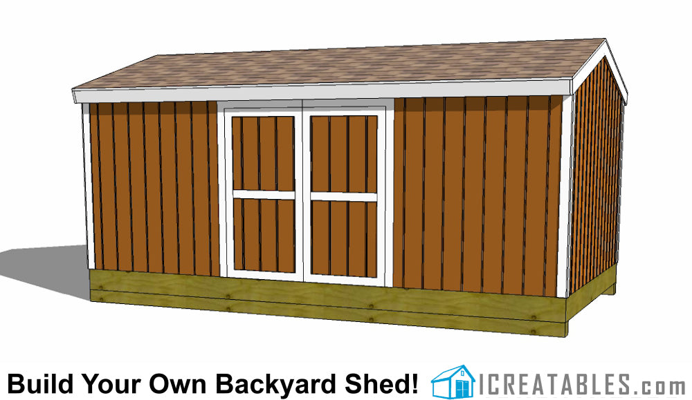 10x18-B Backyard Shed Plans Emailed