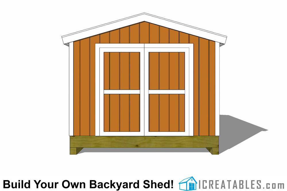 10x18-B Backyard Shed Plans Emailed