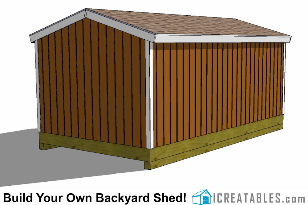10x18-B Backyard Shed Plans Emailed