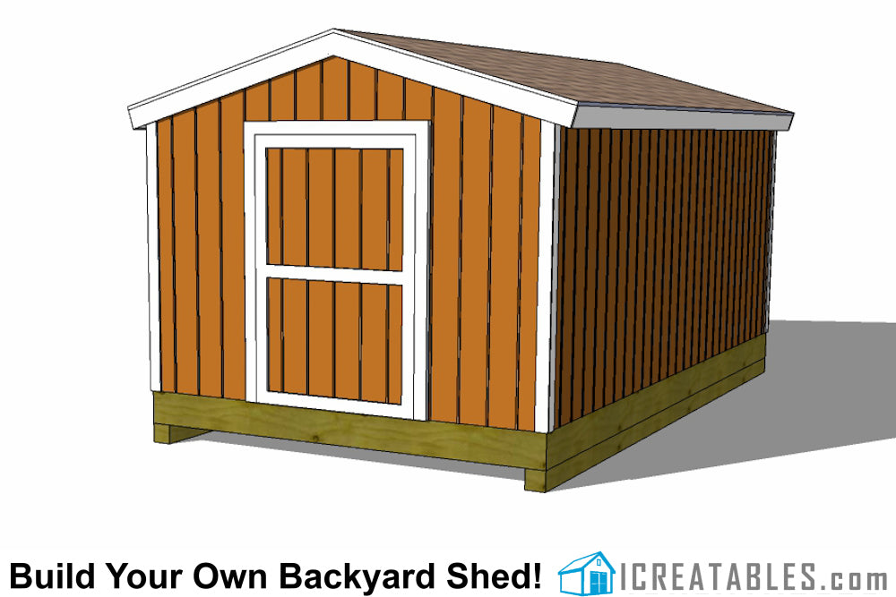 10x18-B Backyard Shed Plans Emailed