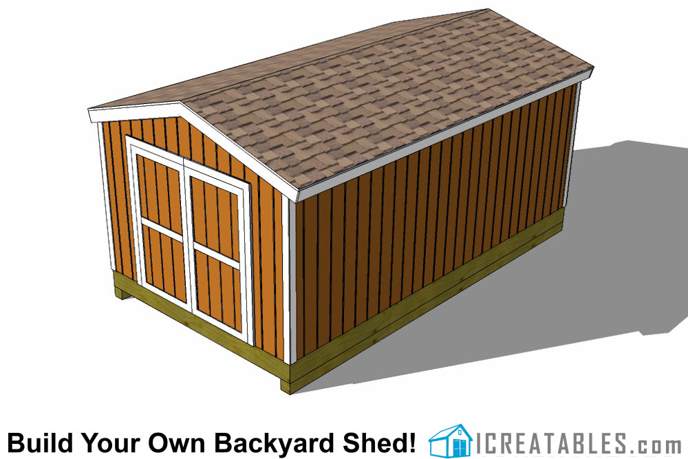 10x18-B Backyard Shed Plans Emailed